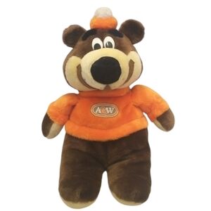 Vintage 15” A&W Root Beer Teddy Bear Plush Toy – Collectible Advertising Bear